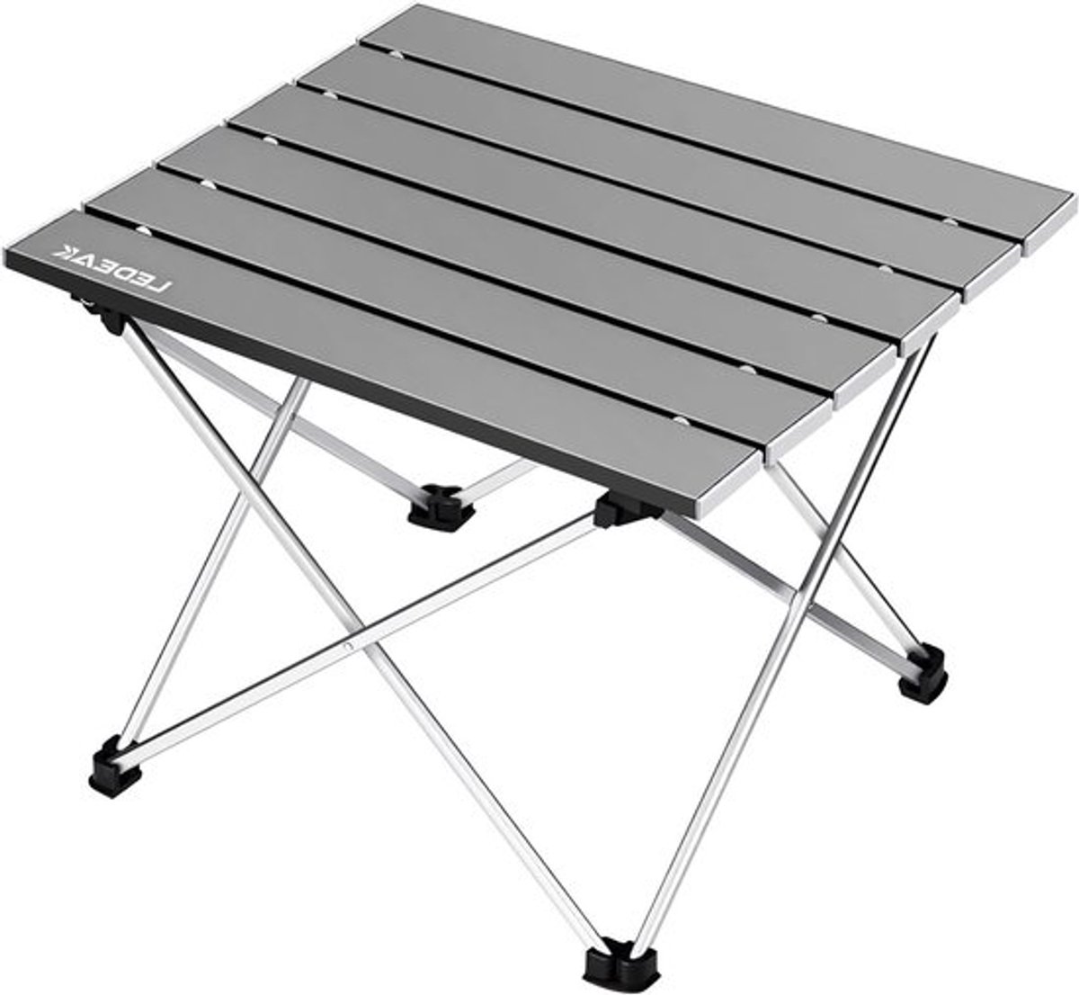 Opvouwbare Campingtafel van Aluminium met Draagtas - Ideaal voor Picknick, Strand, Wandelen en Vissen, Lichtgewicht en Compact, Grijs
