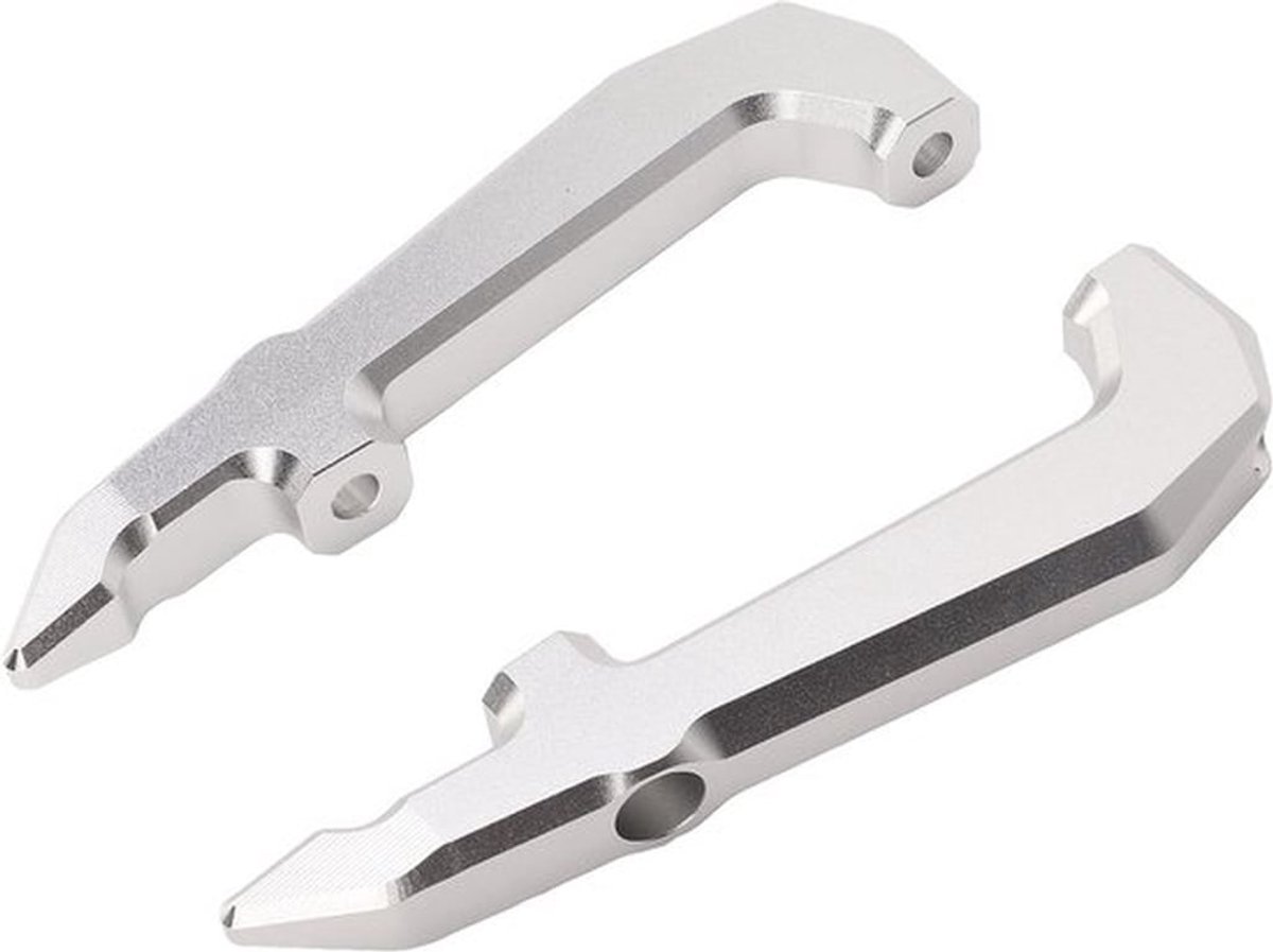 Pillion Handgreep, 1 Paar Motorfiets Achterpassagierszetel Handvat Bar Aluminium Vervanging voor MSX125 GROM(Zilver) Andere
