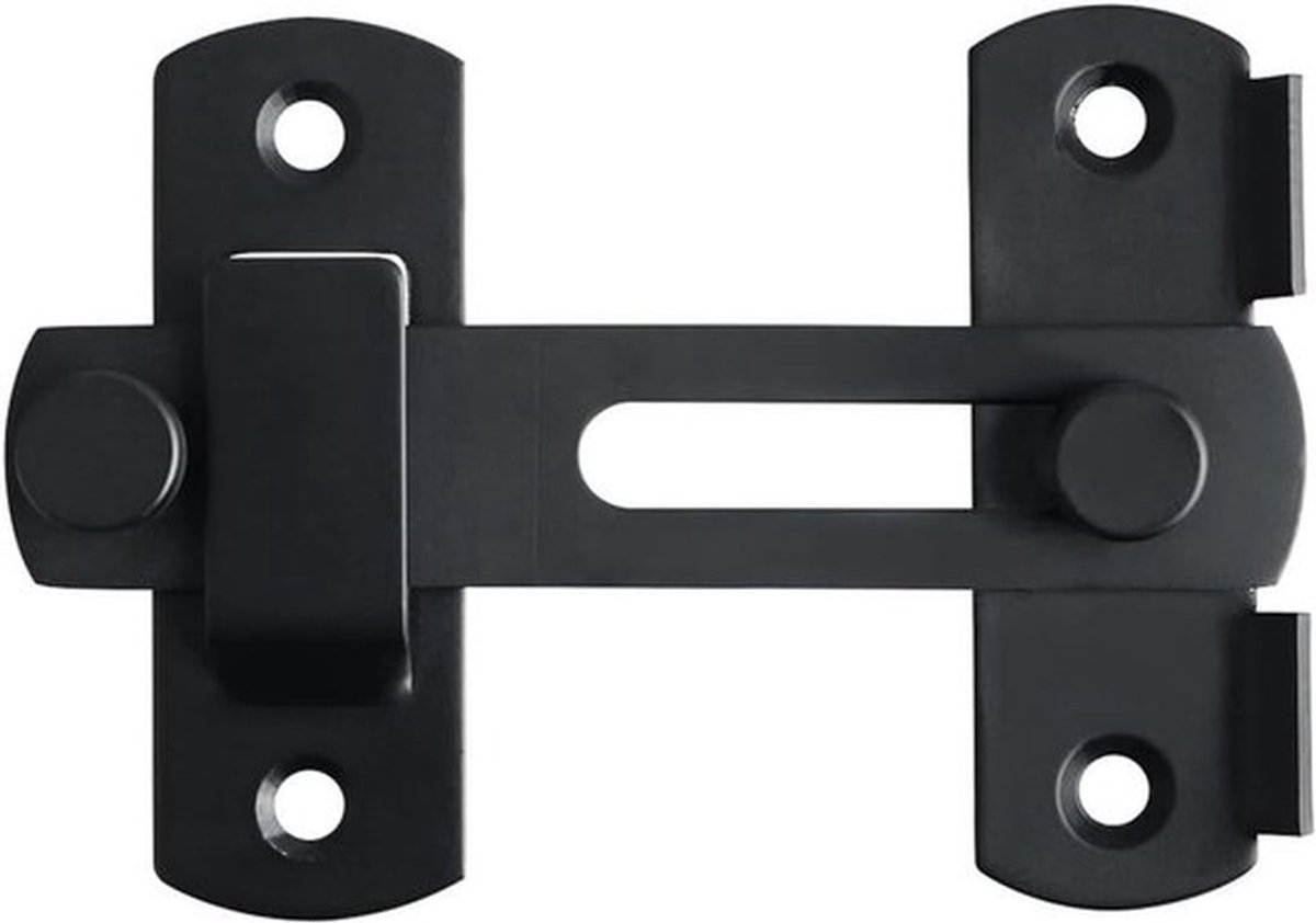 RVS Flip Latch Hasp Deurslot in Mat Zwart met Schroeven voor Deur, Raam, Kast en Tuin - Veiligheid en Duurzaamheid