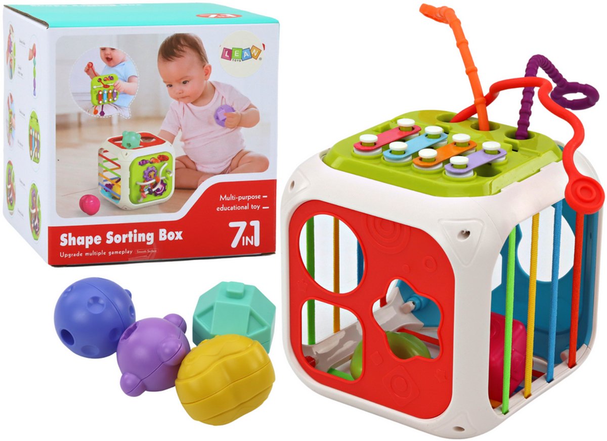 Educatieve kubus voor baby's Sorter 7in1