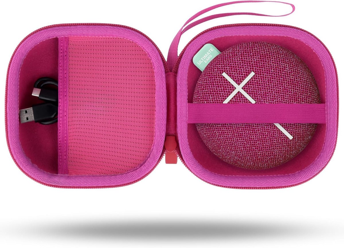SnelShoppen - Hard Travel Case voor Draagbare Bluetooth Speaker - Shockproof EVA Huls, Lichtgewicht Opbergtas voor Buiten, Ideaal voor Camping en Fees