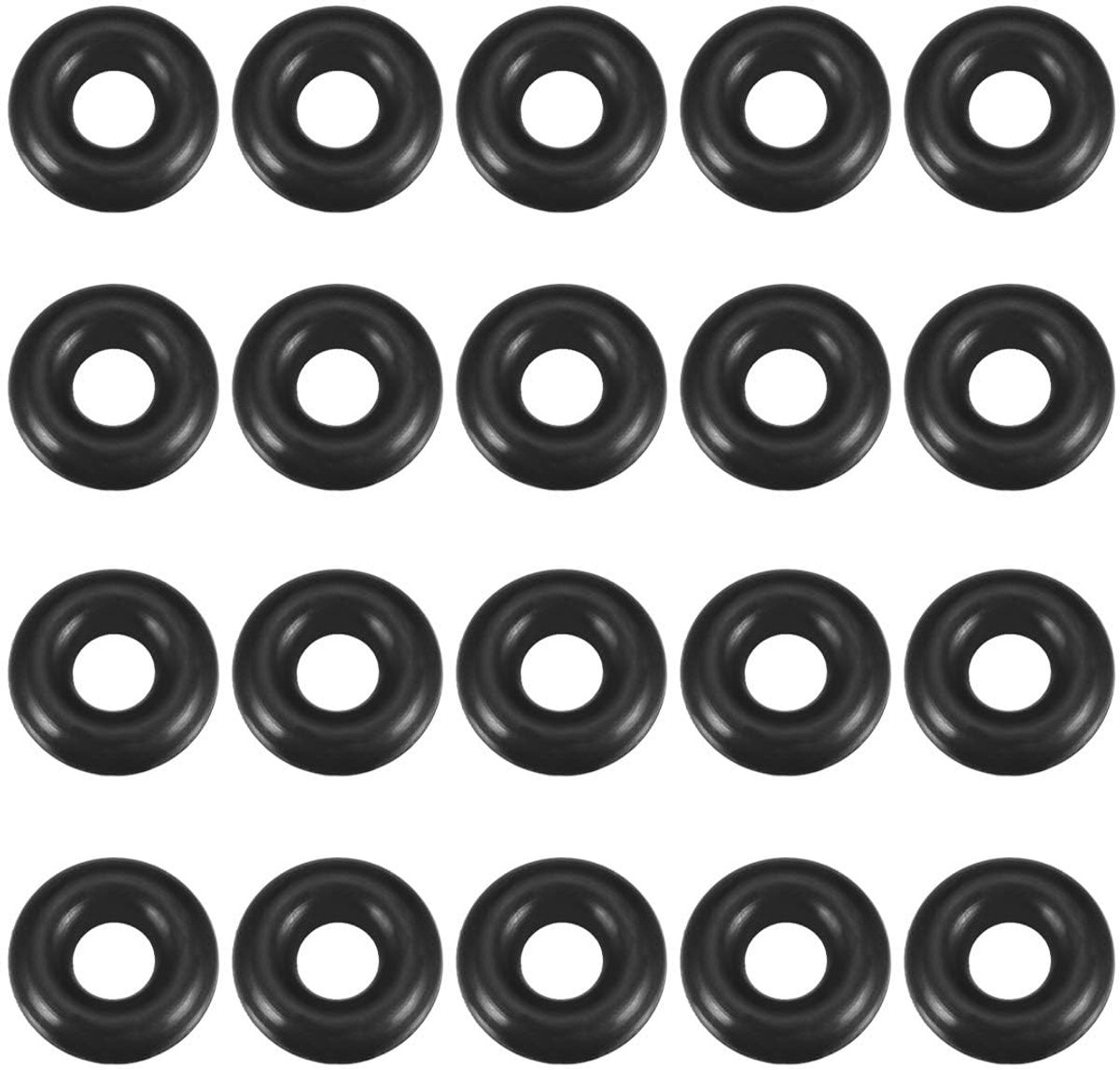 SnelShoppen - Pack van 20 Nitril Rubber O-Ringen, 12mm Buitenmaat, 5mm Binnenmaat, 3.5mm Breed, Rubber Washers, Spacers, Dichtingen, Sealkit, Gemeten