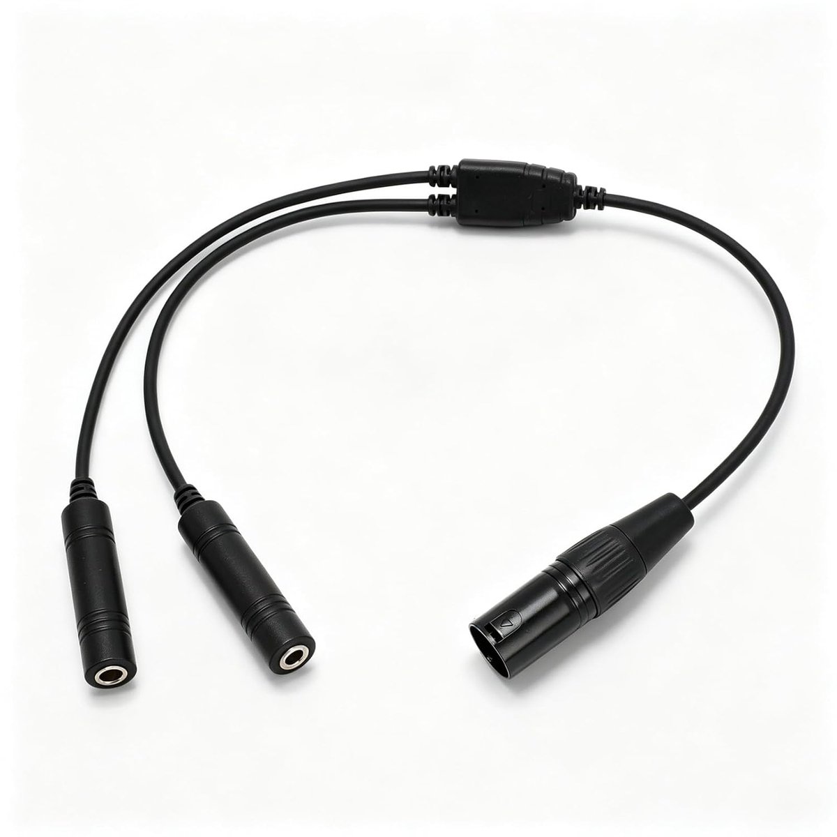 SnelShoppen - GA Twin Plug Naar XLR Headset Adapter, Dual Female Naar 5 Pin XLR Mannelijk, Geschikt Voor De Meeste Luchtvaart Headsets