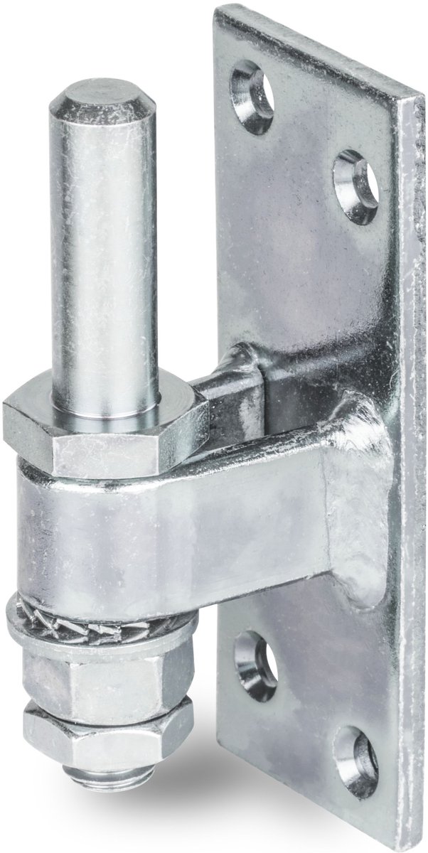 Alberts 311131 plaatduim om vast te schroeven | verstelbaar | galvanisch verzinkt, gechromateerd | doornmaat Ø13 mm | plaat 100 x 40 mm