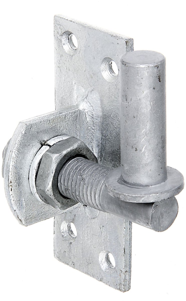 Alberts 318765 plaatduim om vast te schroeven | verstelbaar met 20 mm | thermisch verzinkt | doornmaat Ø16 mm | plaat 100 x 40 mm