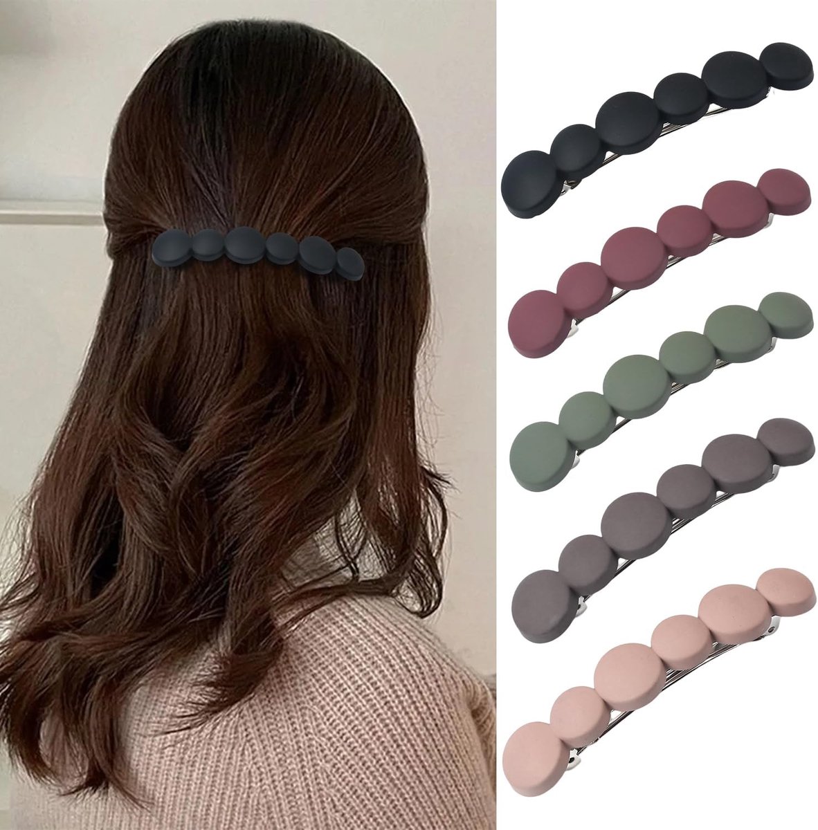 Haarspelden - 5 Stuks - Matte Haarclips - Elegante Haaraccessoires voor Dames - ShopVlot