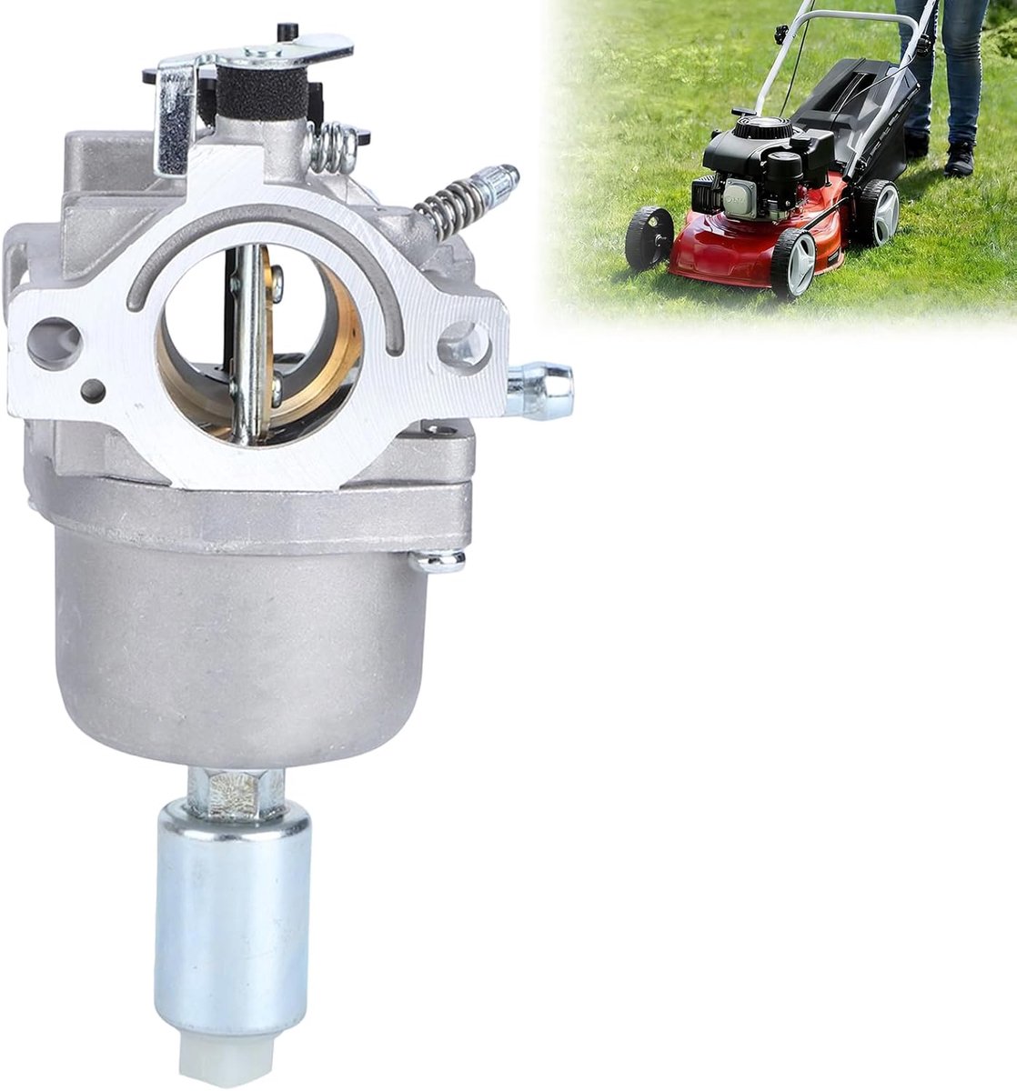 SnelShoppen - Carburetor Vervangingsset Voor Grasmaaiers - Hoge Kwaliteit Metaal - Compatibel Met Diverse Modellen - Voor 17Pk Tot 21Pk Motoren