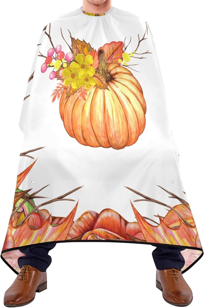 Haarsnijschort - Kapperscape Toga - Haar Knippen - Waterdicht Antistatisch - 140x170cm - Herfst Bladeren
