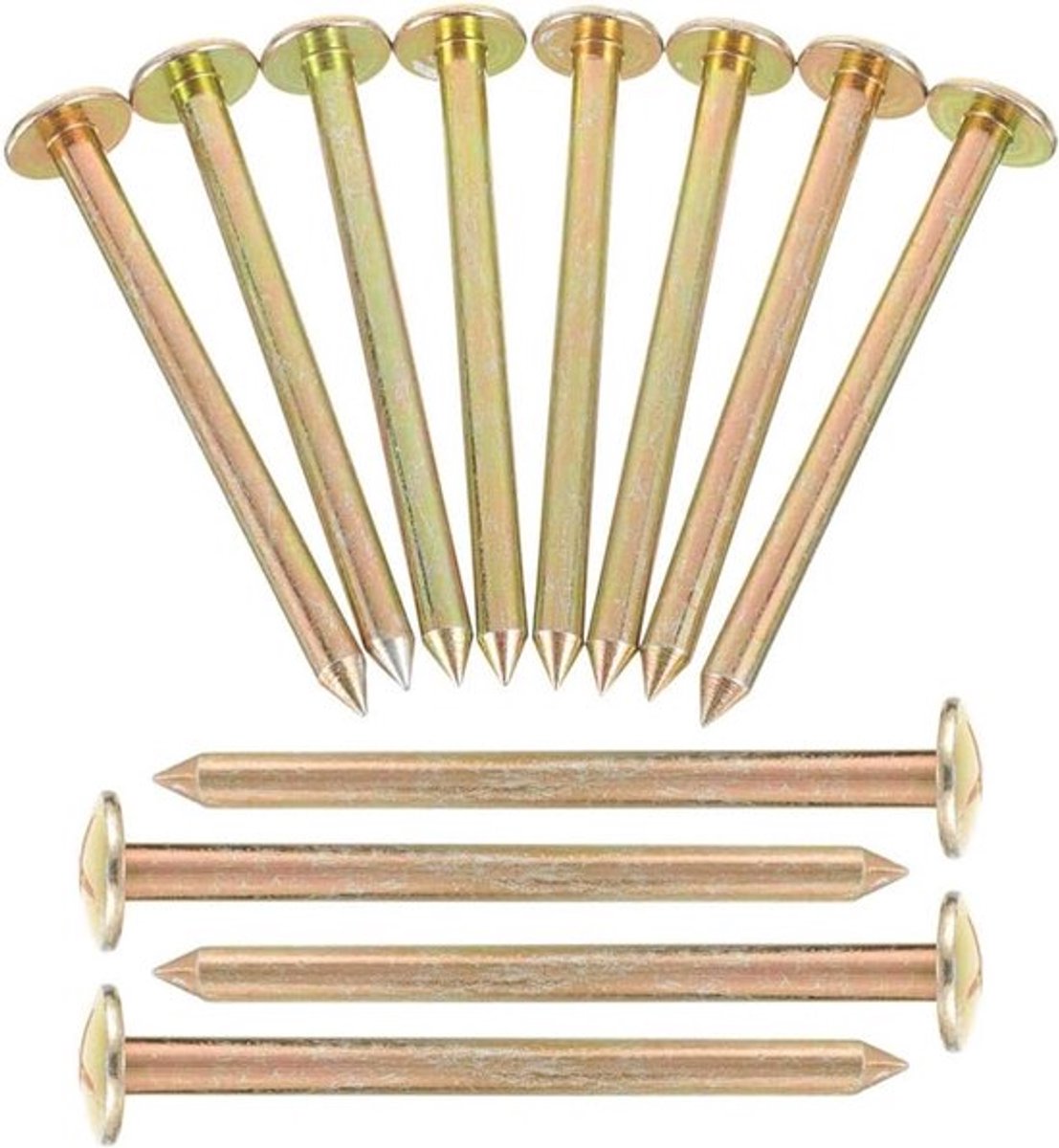 Set van 12 Meetmarkers - Lage Profielpalen, RVS Grensmarkers voor Tuin en Gazon, Tuinaccessoires en Decoratie