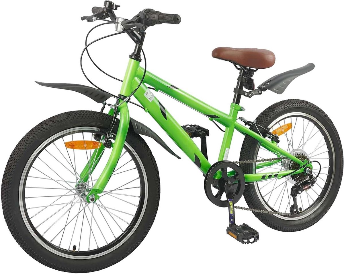 Kinderfiets sfiets sfiets Fietsen Buiten 6 Versnellingen 24 inch Groen