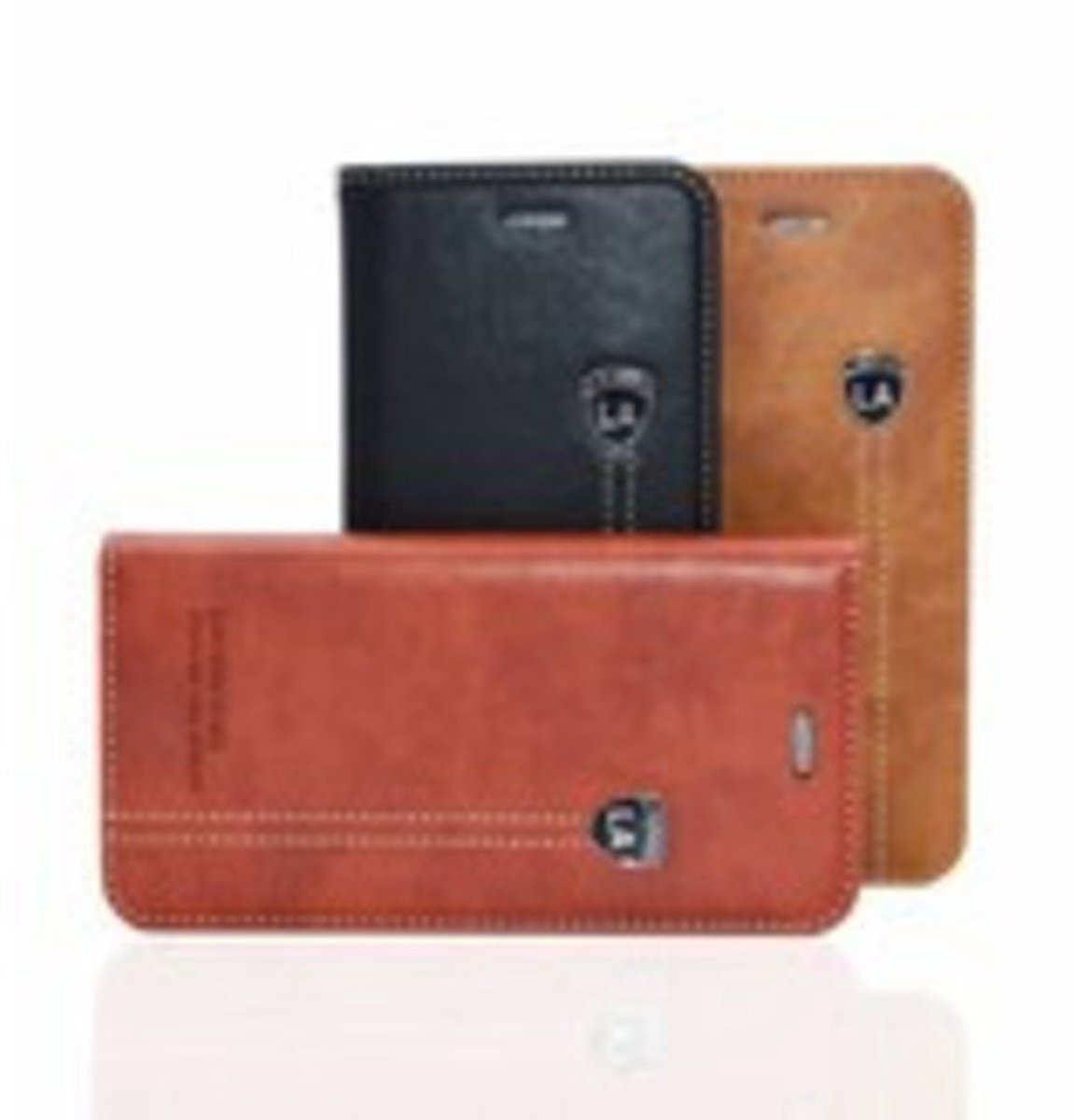 Lavann VIP Leather Bookcase Galaxy J6 Plus 2018 - Zwart