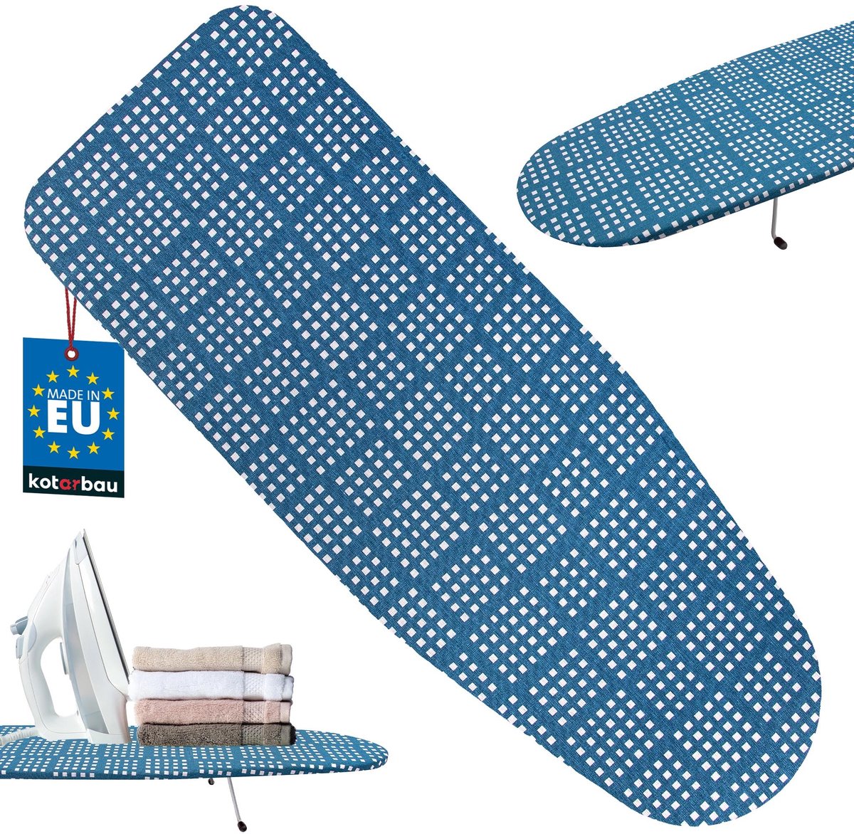 KOTARBAU® Strijkplank voor Stoomgenerator - Inklapbare Strijkplank 75 x 27cm - Strijkplank voor Stoomstrijkijzer - Blauw