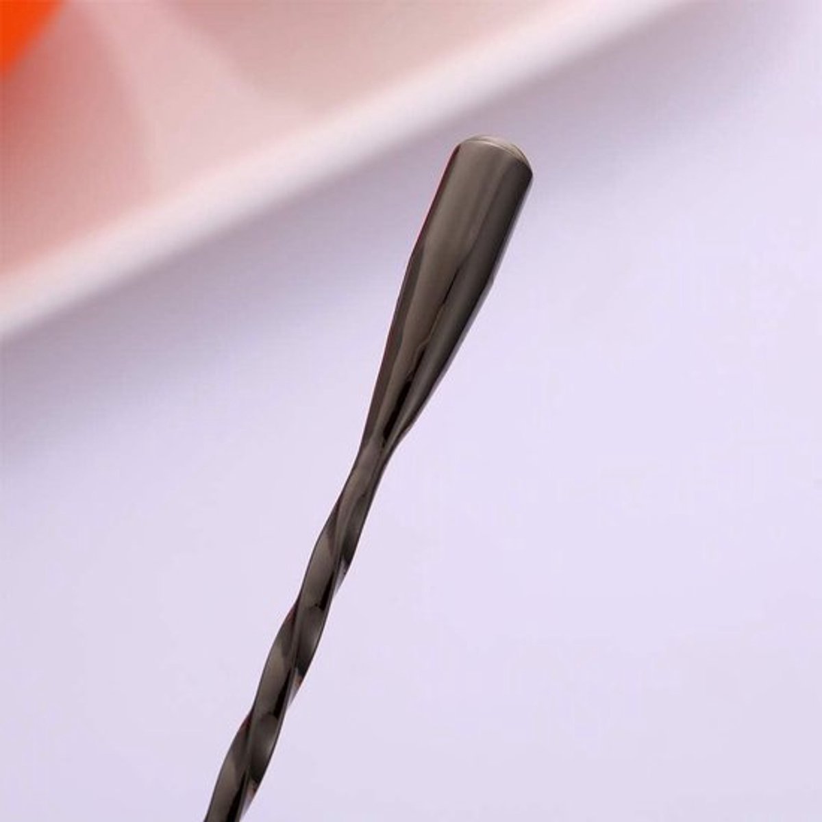 Langwerpige Cocktailmixlepel van RVS met Spiraalhandvat - Perfect voor Shaken en Roeren (30 cm, Goud)