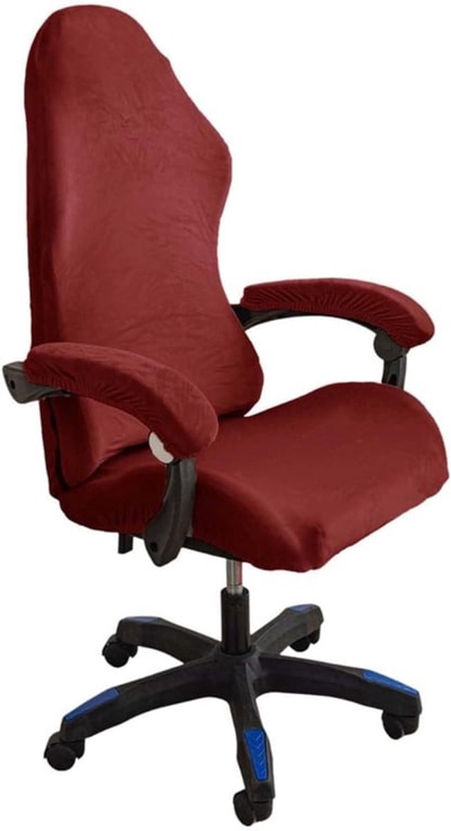 Gaming Stoel Cover Set van 4 Stuks met Armleuningen - Verwijderbaar, Wasbaar en Antislip - Geschikt voor Gaming en Computerstoelen (Rood)