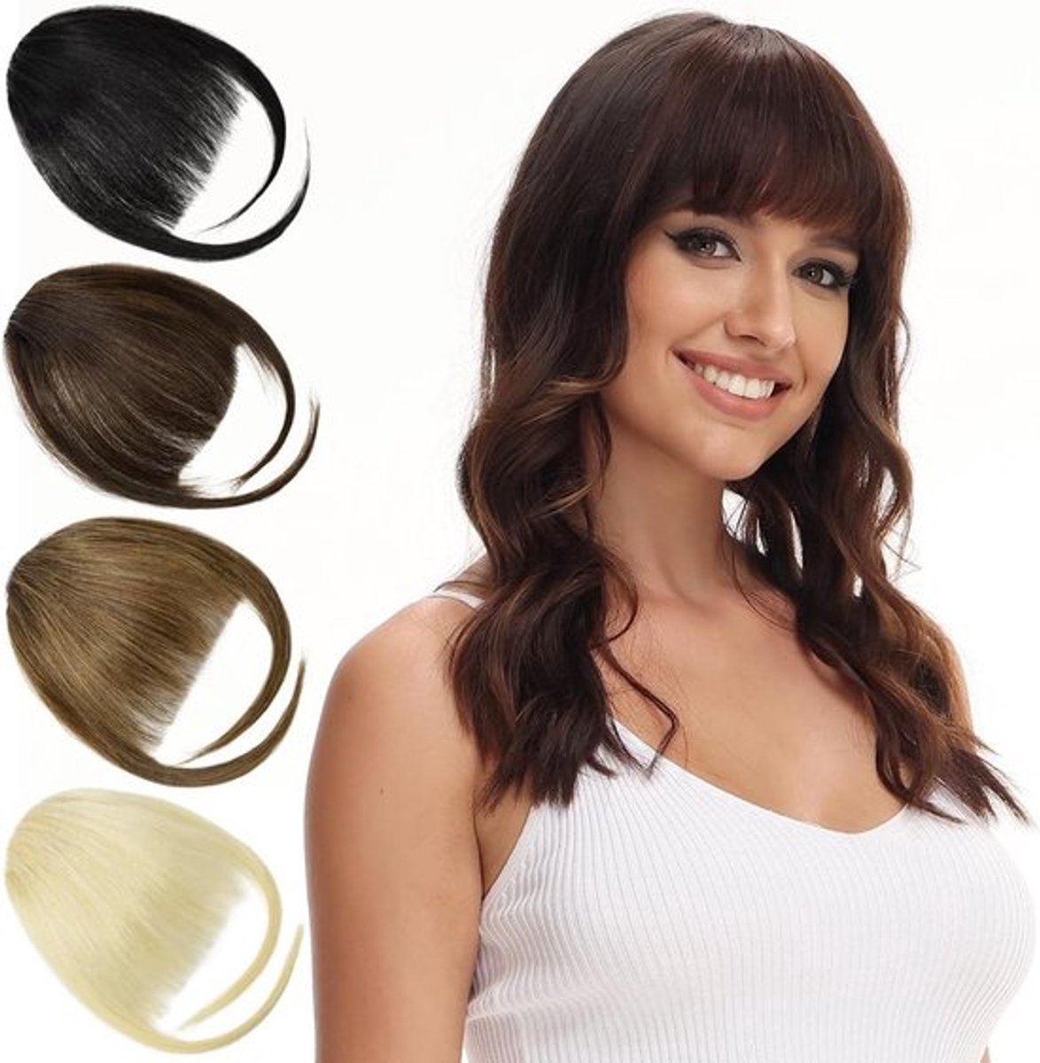 Natuurlijke Clip-In Pony Extensions van 100% Echt Haar - Donkerbruin Haarstuk voor Vrouwen, Gemakkelijk te Bevestigen en Stijlvol
