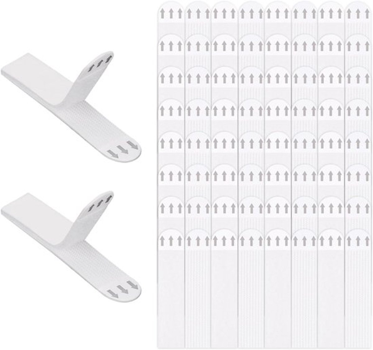 Hangstrips voor foto's en beelden - 32 paar van zware kwaliteit, schadevrije en dempende plakstrips voor wanddecoratie en fotolijsten