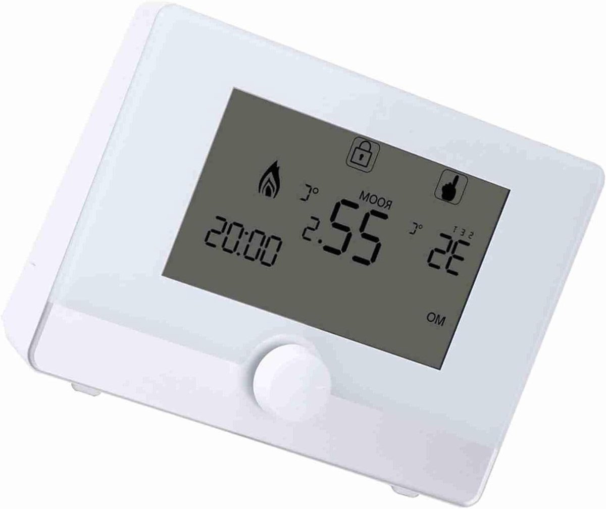 Digitale Thermostaat - Programmeerbare Thermostaat - Verwarming Regelen - Lcd Met Blauwe Achtergrondverlichting - N.v.t. - Wit