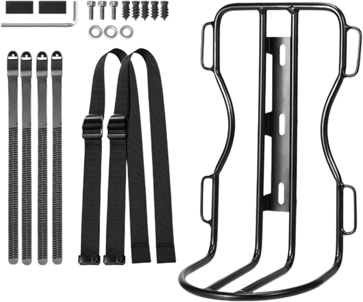 Fiets Voorvork Plank - Fietsdrager Bagage - Lange Afstand Fietsen - Metalen Duurzaam Ontwerp - 10L Capaciteit - Zwart