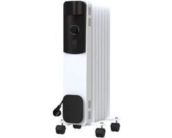 RWB® Olieradiator - Oliekachel - Elektrische Kachel - Zwart en Wit - 34 x 24 x 65 cm