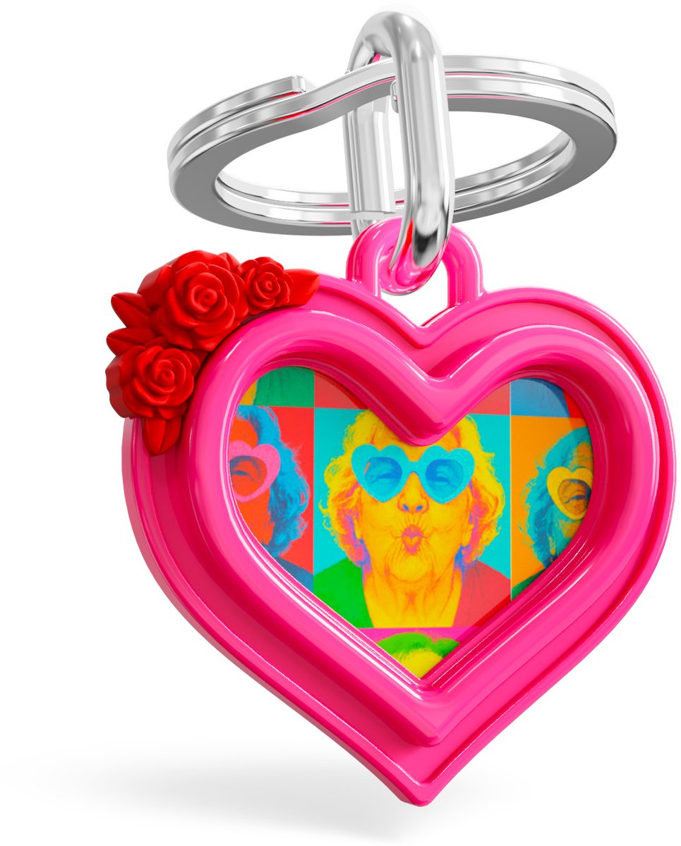 Metalmorphose® Sleutelhanger Photo Frame Hart – Hartvormige Fotolijst Sleutelhanger – Persoonlijk Cadeau