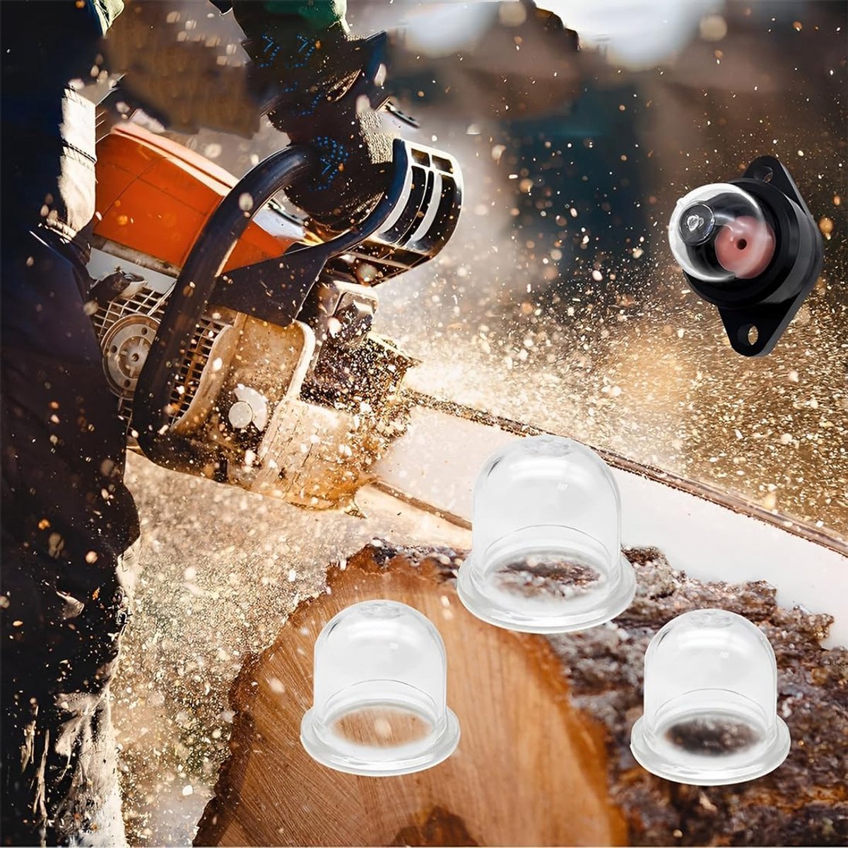 Primer carburateurpomp, 20 stuks primerpomp, olieblaas van de kettingzaag, ontstekingspomp voor grasmaaiers, kettingzagen, sneeuwsnijder, trimmer