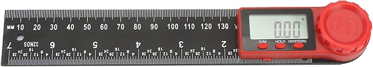 SnelShoppen - RVS Digitale Hoekmeter - 360 Graden Elektronische Goniometer voor Houtbewerking, Meubels, School en Doe-Het-Zelf, 200mm