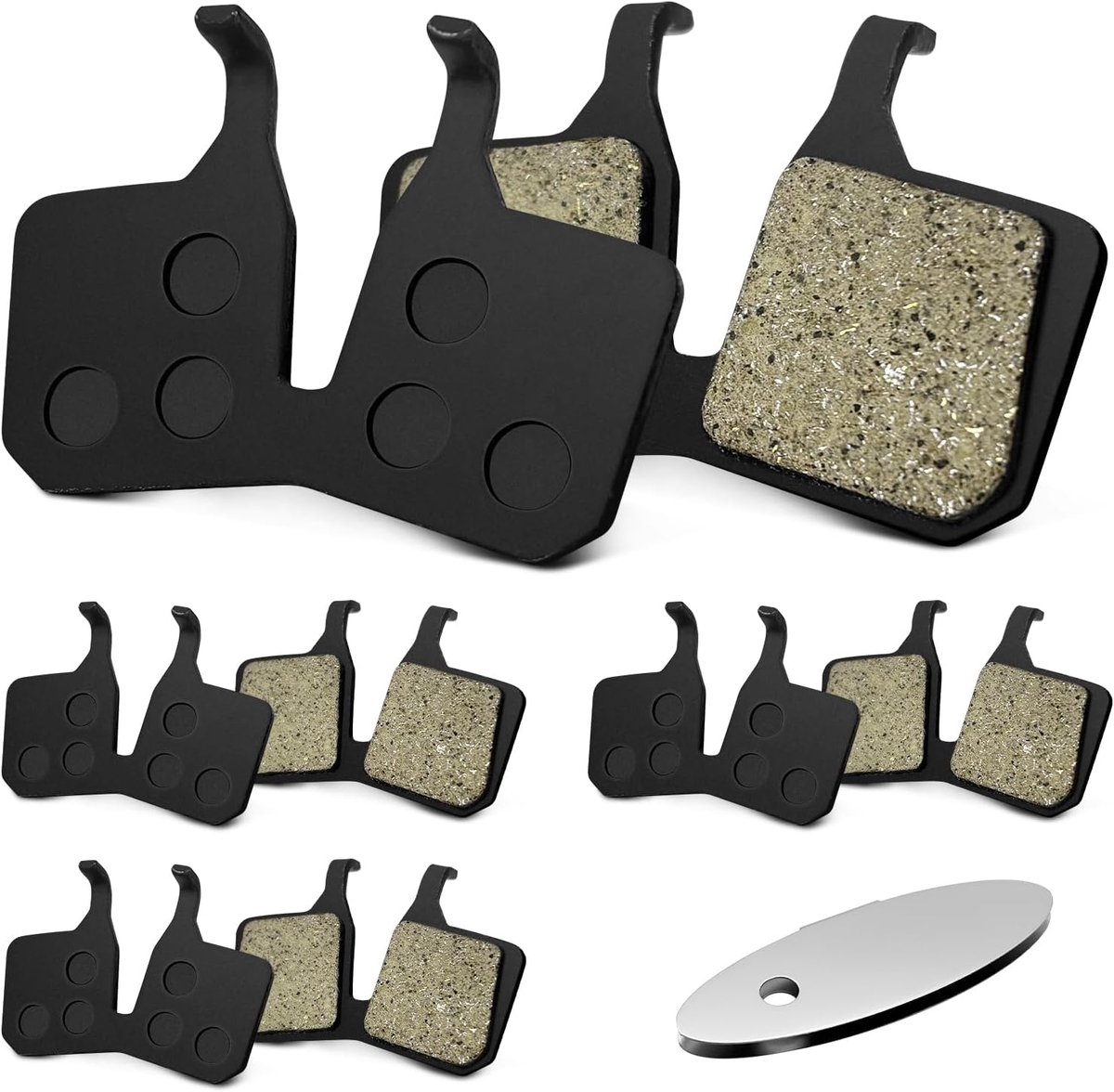 SnelShoppen - Remblokken Fiets Schijfrem voor MT5-4 Pairs Compatibel met MT5 MT7 Remblokken Warmtebestendig Mountainbike Remblokken met Krassenbestend