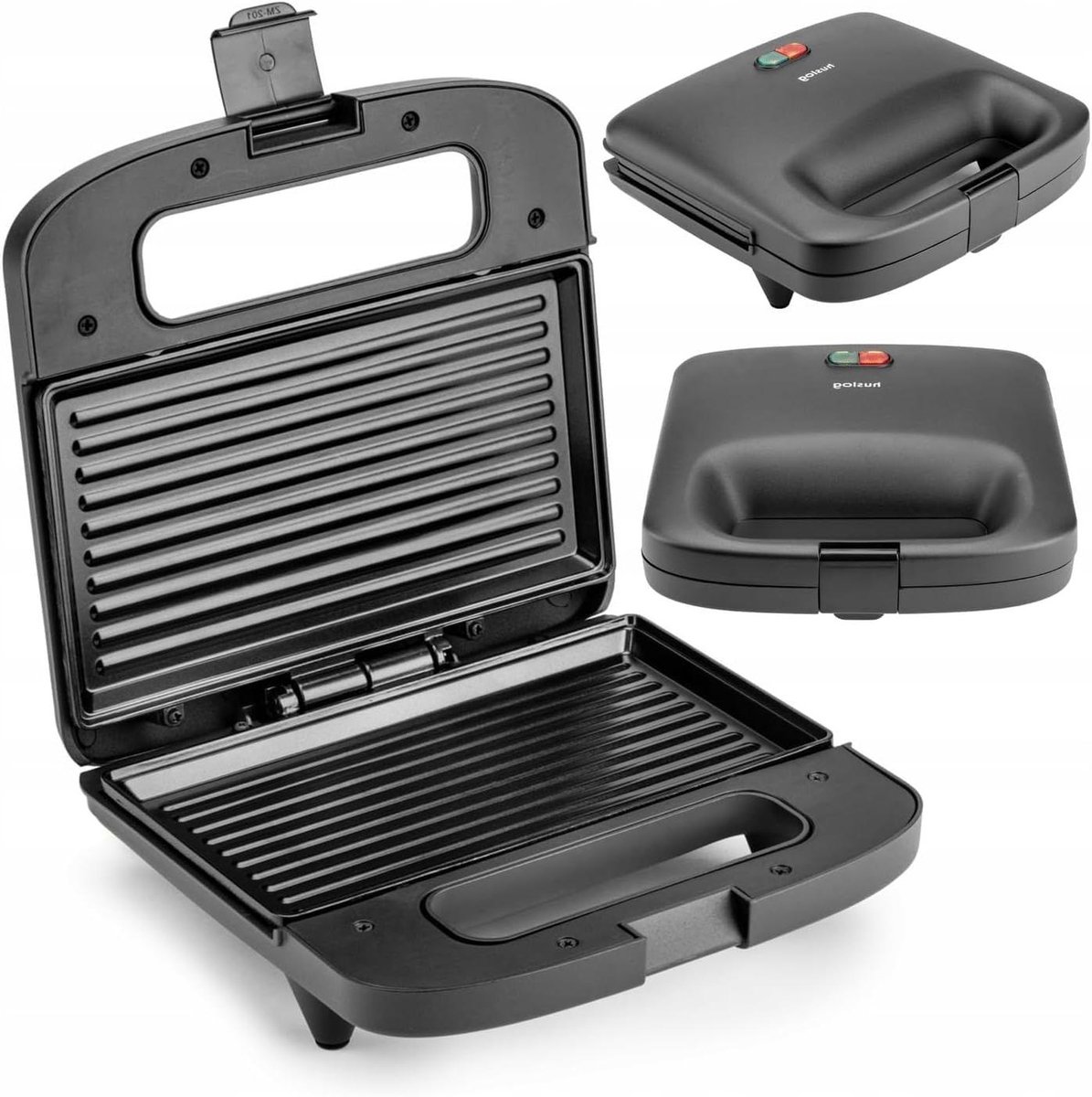 Panini Toaster - Sandwich Maker - Snelle Snacks - Antiaanbaklaag - 1000 Watt - Zwart