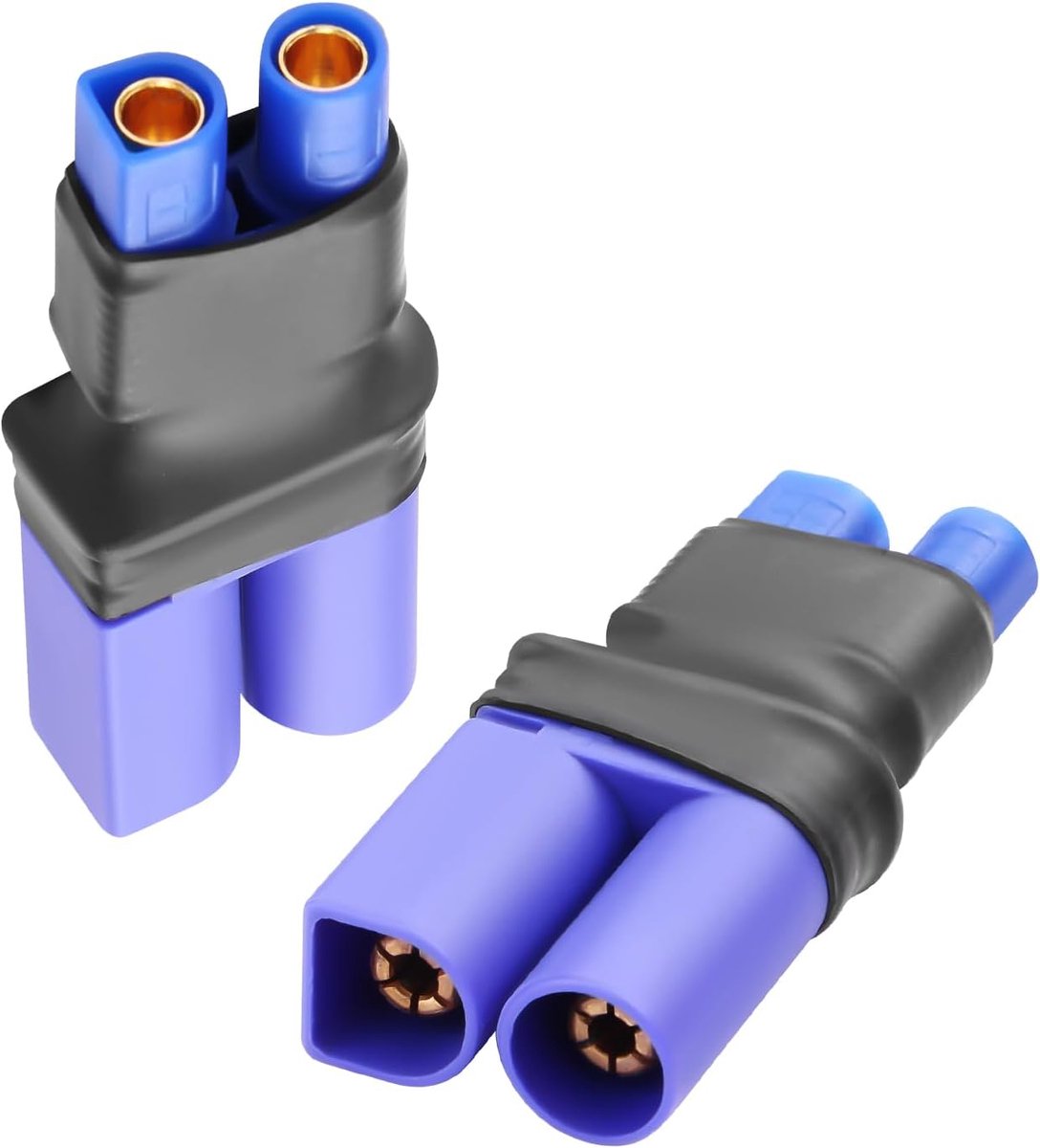 SnelShoppen - EC5 naar EC3 adapter 25A goud vergulde plug voor Lipo batterij en RC model, 2 stuks, compatibel met drones en modelvliegtuigen