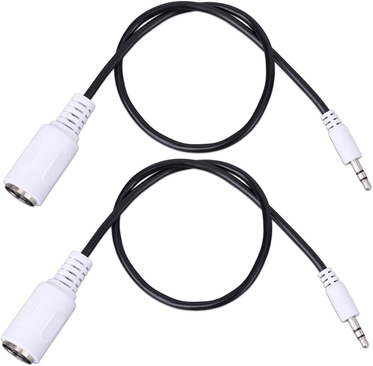 MIDI naar 3.5mm adapter 2 stuks - 35.6cm breakout kabel - vrouwelijke MIDI naar mannelijke TRS - ShopVlot