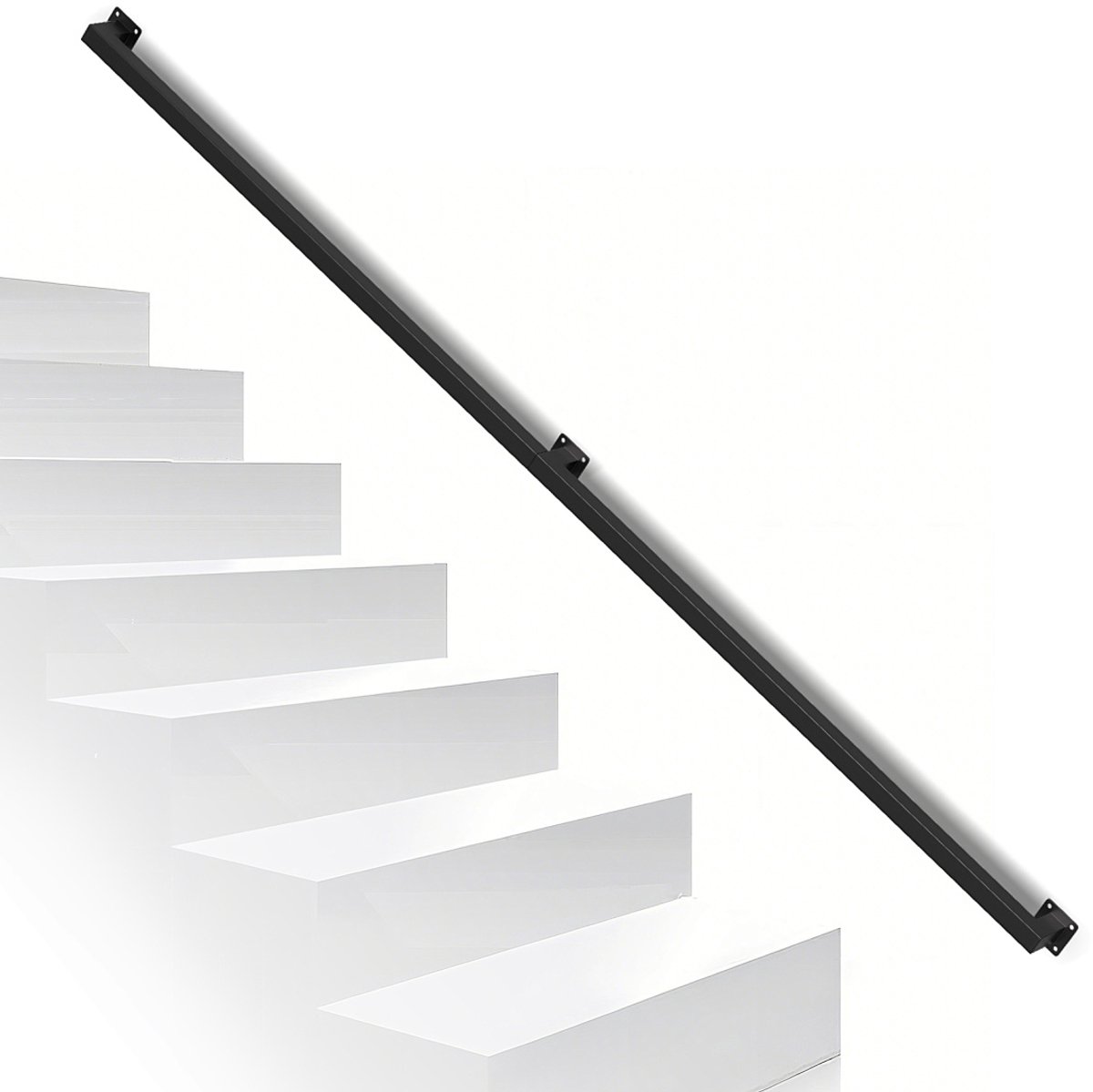 Trapleuning voor binnen- en buitentrappen Buitensteun voor Trapleuning Voor veiligheid Wandbevestiging 200 cm
