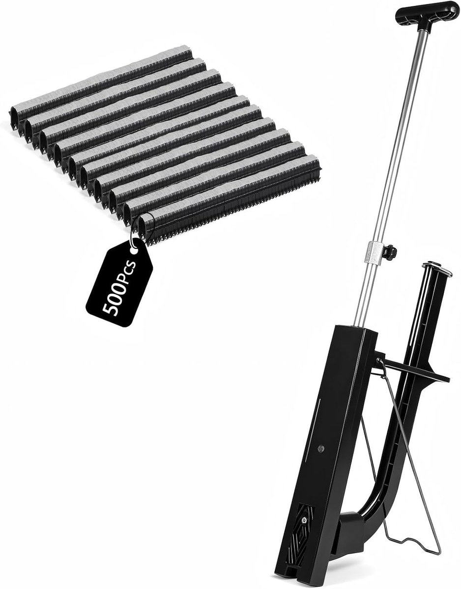Professioneel hechtapparaat 90 cm - met 500 hechtnaalden 40 mm - voor verwarmingsbuizen Ø 14–20 mm - ShopVlot
