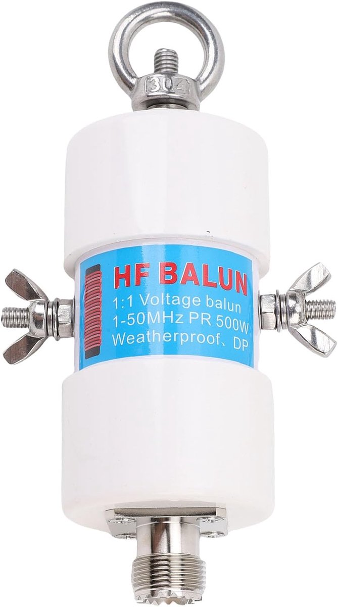 SnelShoppen - Dipool Antenne Balun 1:1 voor 1 tot 50MHz 500W Korte Golf Radio Antenne Balun met 239 voor Draadloze Netwerken en Communicatie Apparaten