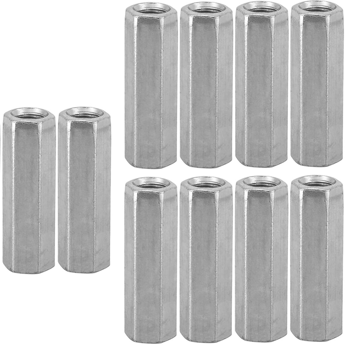SnelShoppen - Long Rod Moer M8 Lang 10 stuks Carbon Staal Spacer Voor Thuis en Kantoor (M8*40)