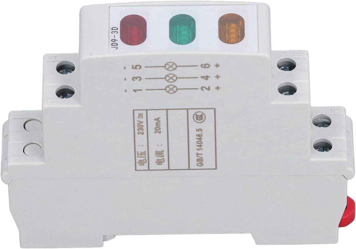 SnelShoppen - Din Rail Indicator Licht Rood Geel Groen LED Indicatorlamp voor Magnetische Starter AC DC 230V, Compact Ontwerp, Eenvoudige Installatie