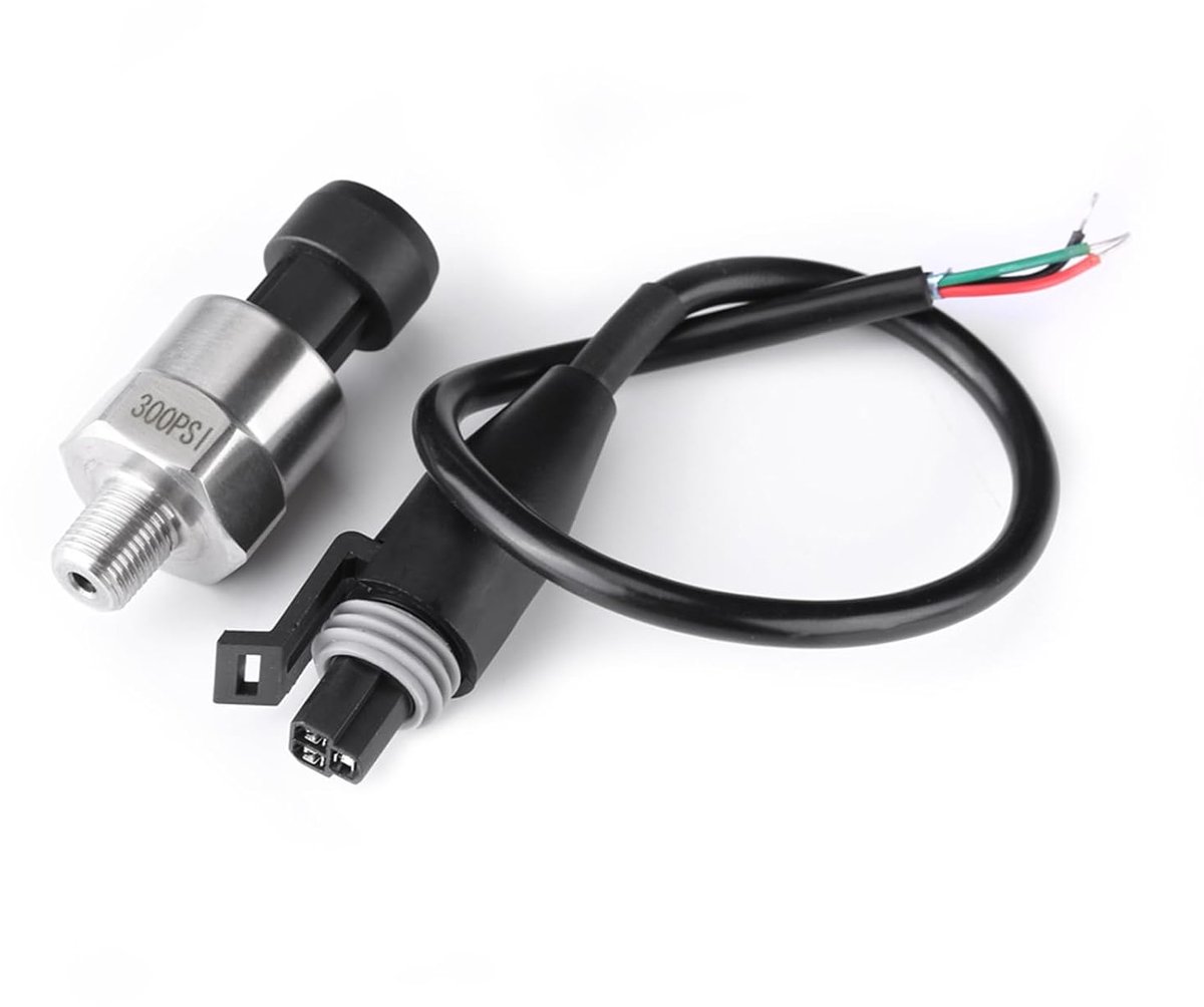 Dailygoods- Druksensor 30-500 psi Nauwkeurigheid - Roestvrijstalen Transducersensor - 1/8 NPT Draad - Voor Olie/Brandstof/Gas/Water - Lichtgewicht en Handig te Installeren - Druktransducer