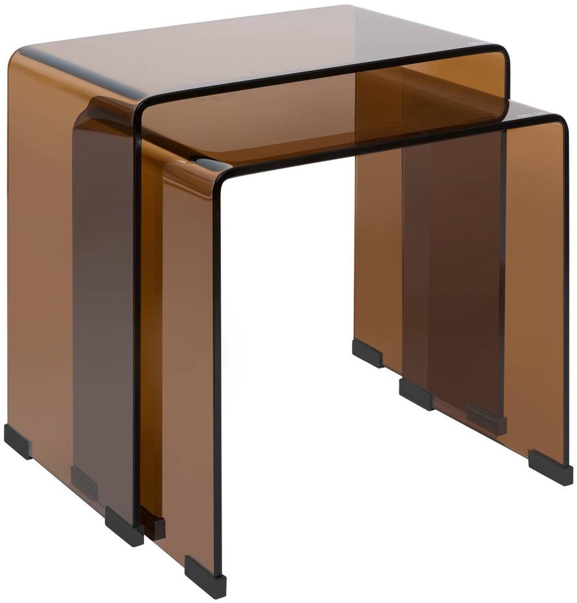 lot de 2 tables gigognes rectangulaires Lénia ambre
