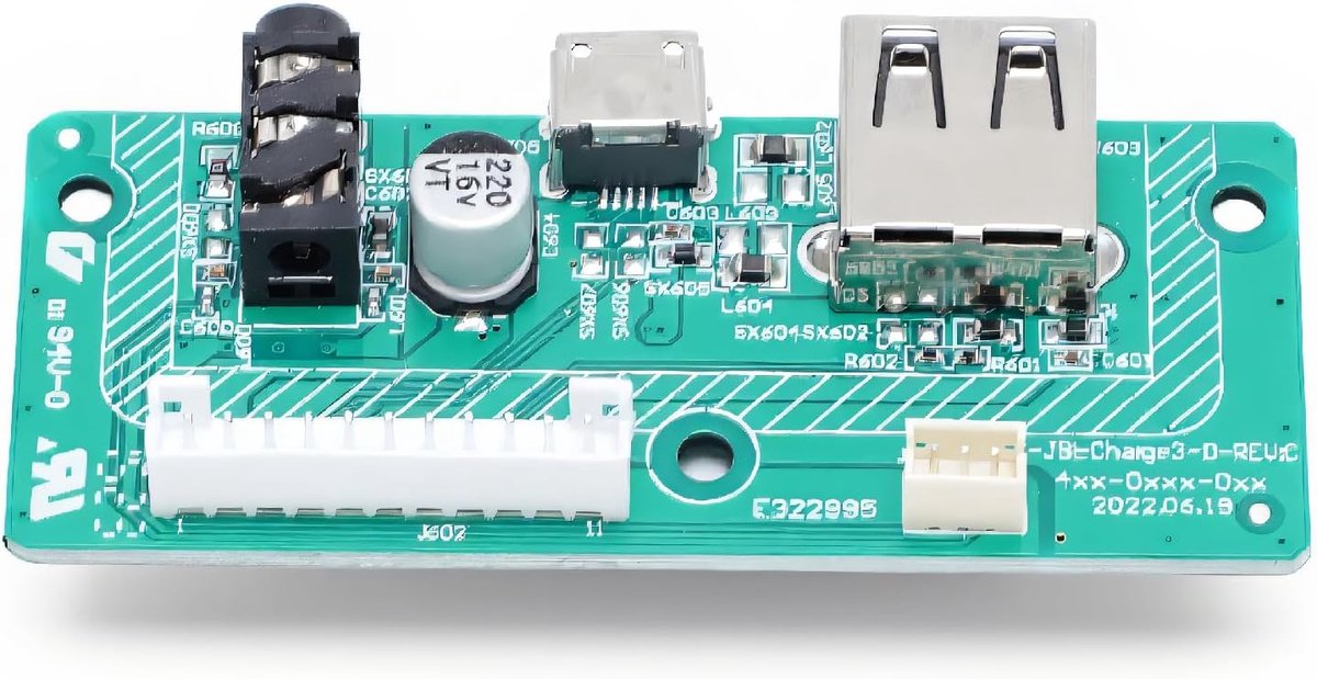 SnelShoppen - Vervangend Oplaadpoort Circuit voor Charge 3 GG Luidspreker, USB en Audio Jack, PCB Circuit met Verbeterde Geluidskwaliteit en Micro USB