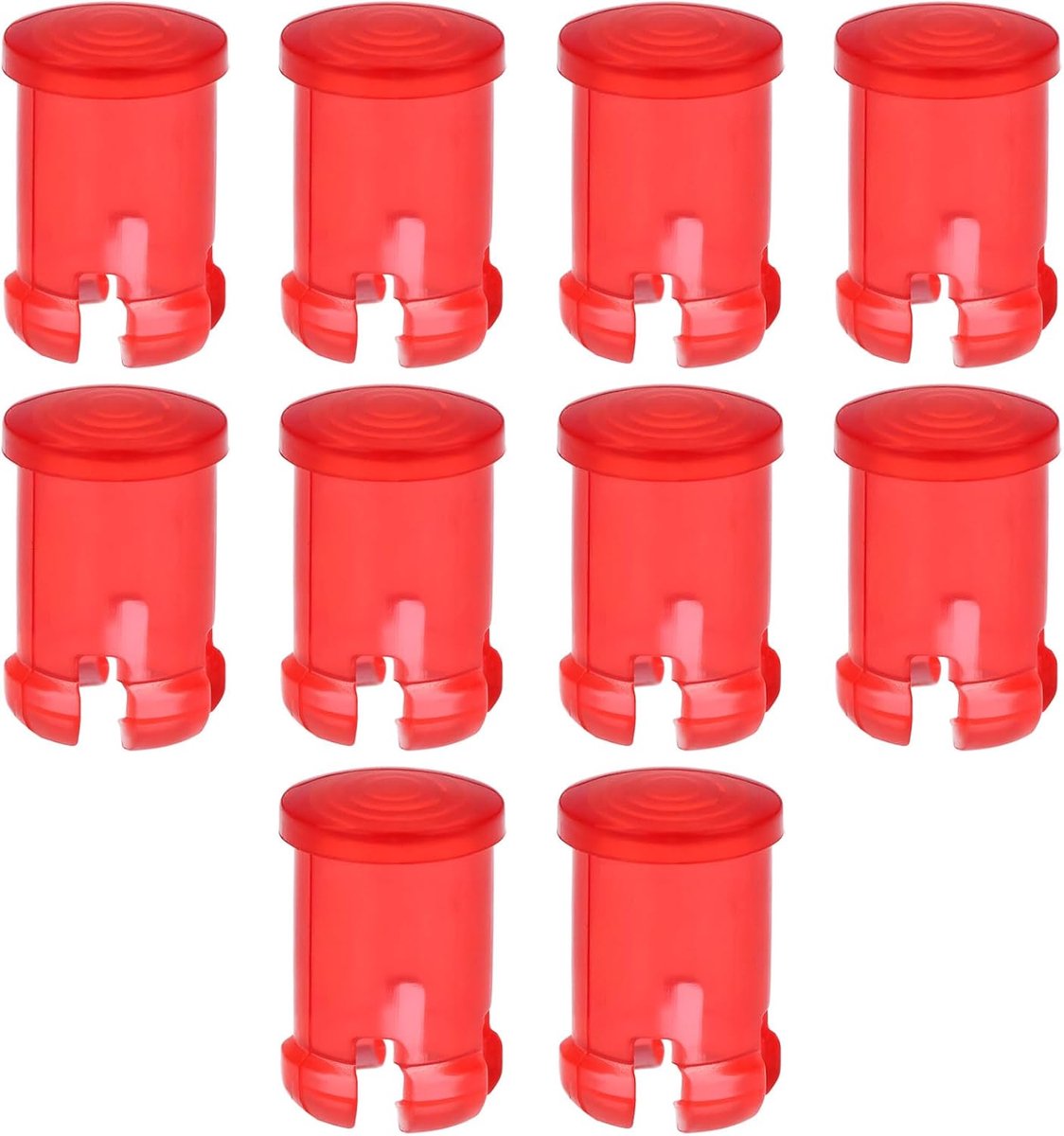 SnelShoppen - 10 Stuks Rode 5mm LED Lamp Socket Lens Houder Kap voor 5mm LED Lampen, Duurzaam Materiaal, Perfecte Pasvorm, Geschikt voor DIY Projecten