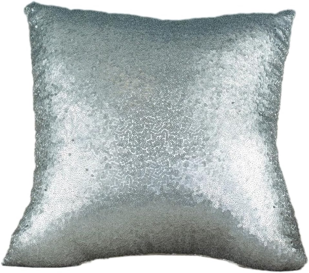 SnelShoppen - Set van 2 Kussenhoezen 40 x 40 cm, Decoratieve Kussenhoezen, Lumbar Kussen, Zilveren Kussenhoezen voor Bank en Slaapkamer, Multifunction