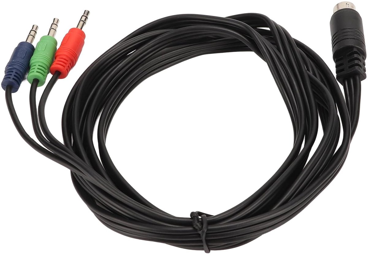 SnelShoppen - CHICIRIS Mini DIN 9-pins Adapterkabel tot 3.5mm - Geschikt voor Oude Europese Luidsprekersystemen - Hoogwaardige PVC Kabel voor Hi-Fi en