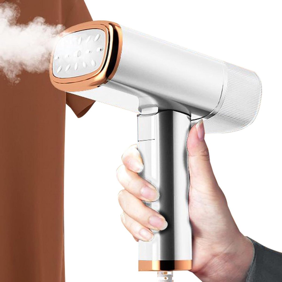 Handstoomstrijkijzer - Reisstrijkijzer Kledingstomer - Kreukels Verwijderen - Snelle Verwarmingsfunctie - 150 ml - Wit