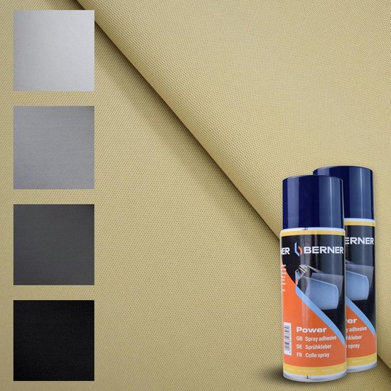 Stofbekledingset Hemel - Autostof Reparatie - Auto Interieur Vervangen - Hittebestendige Lijm - 150 cm breed - Grijs — afbeelding 4