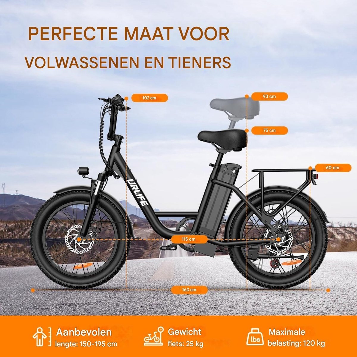 SMARTAI 20 inch Elektrische fiets(155-195 cm) - 20inch - Wit thumbnail 6