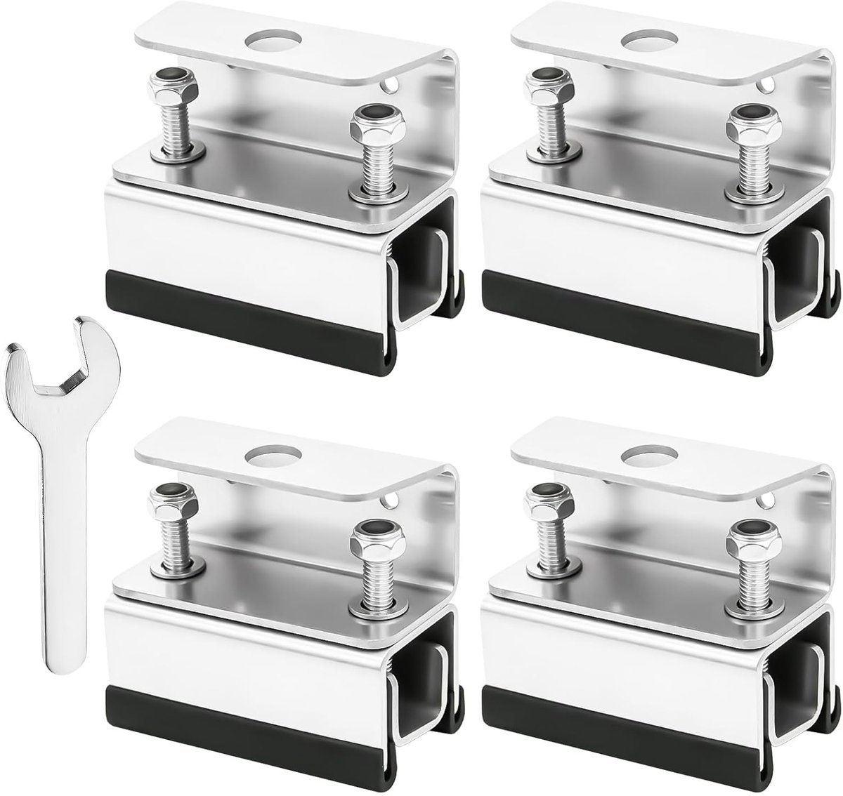 Dakdragers houders 4-delige set - roestvrij staal - hoge prestaties - stevige bevestiging voor dakinstallaties - ShopVlot