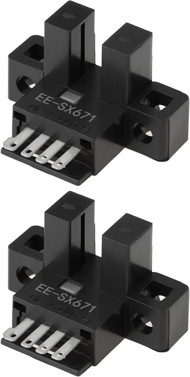 SnelShoppen - 2 Stks Sensor Schakelaar U Groove L Type Schakelaar EE-SX671 DC5-24V Lichtschakelaar Zwart Automatisering Elektrische Besturing