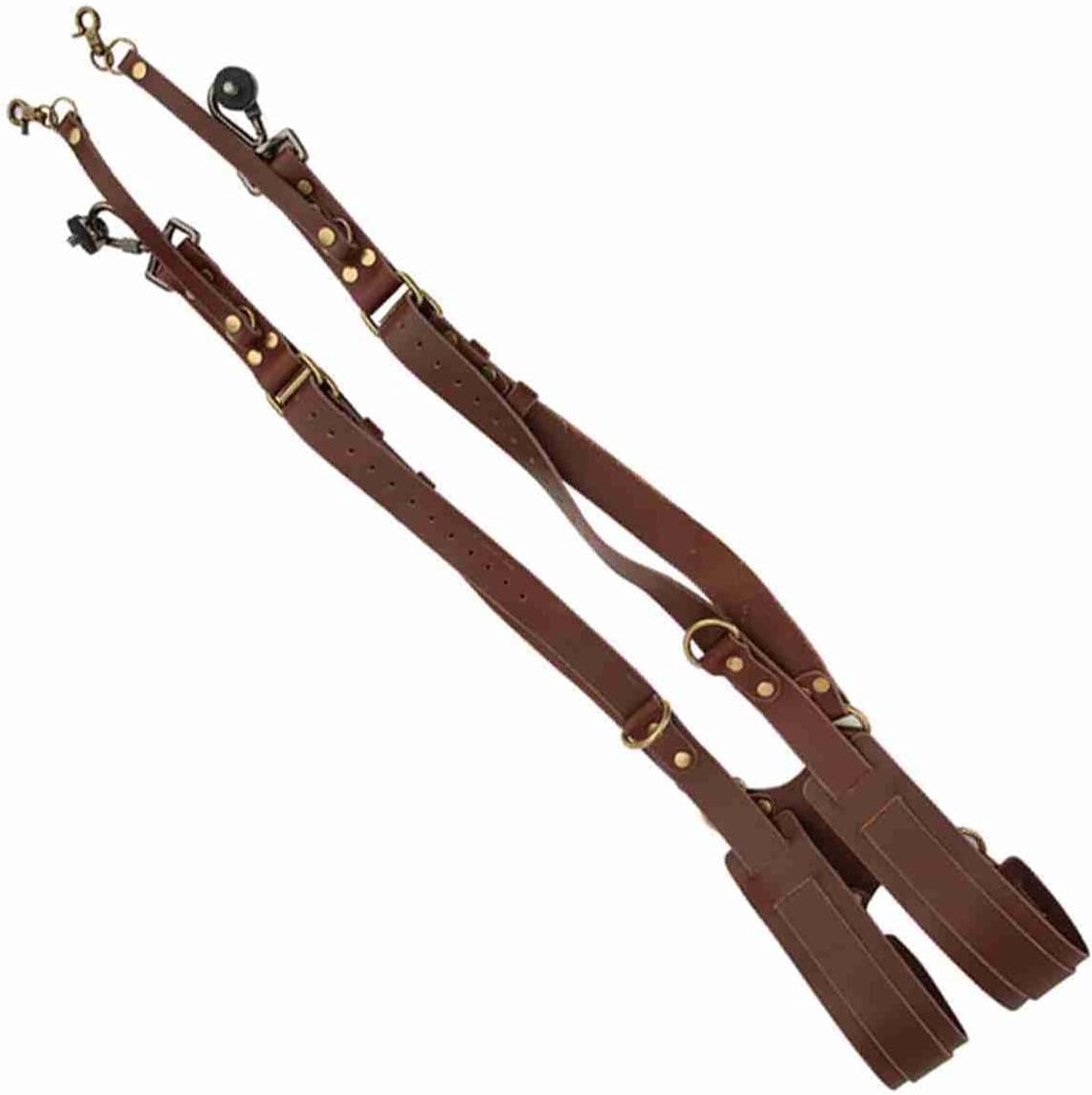 SnelShoppen - Dubbele Schouderband voor Camera - Echt Leer Camera Strap - Duurzaam, Comfortabel, Veilig - Voor Digitale Camera's, Fotografie, Reizen