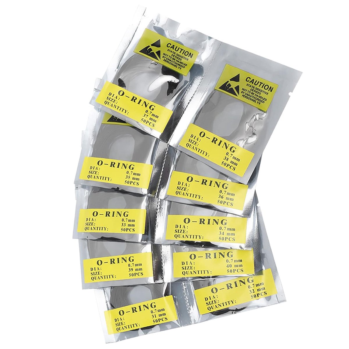 SnelShoppen - 500 Stuks O-Ring Horloge Reparatie Gereedschap Waterdichte Horloge Gasket Achterdeksel Sluitringen Vervangingen Flexibele Rubber O-Ringe