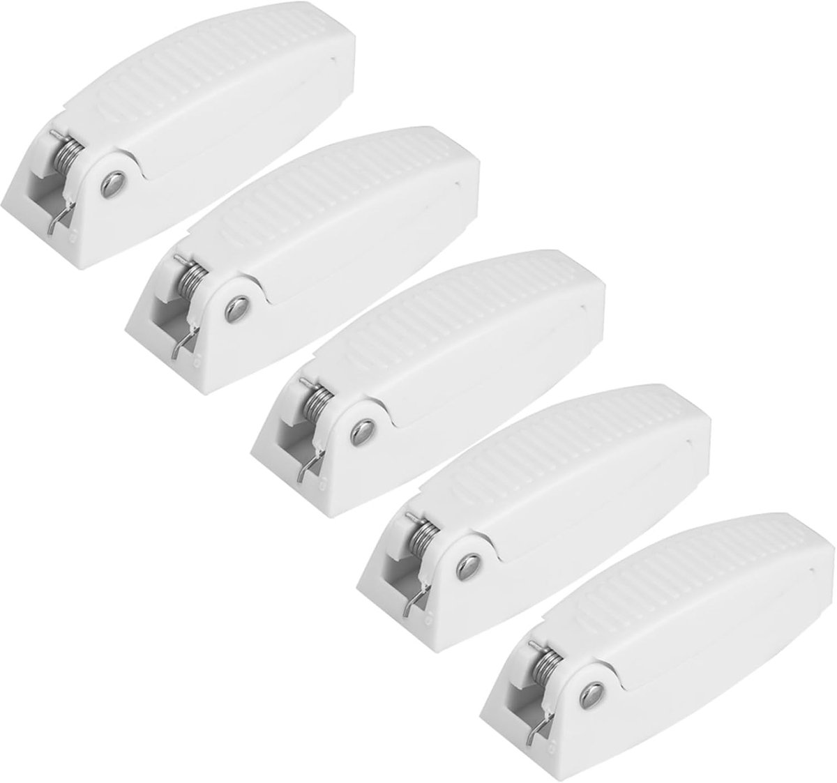 SnelShoppen - 5 Stuks Deurvastzetters, Deurvastzetter Latch voor RV Camper, Reis Luggage - Wit, Sterke Clamp, Hoogwaardige ABS, Anti-corrosie, Antirus