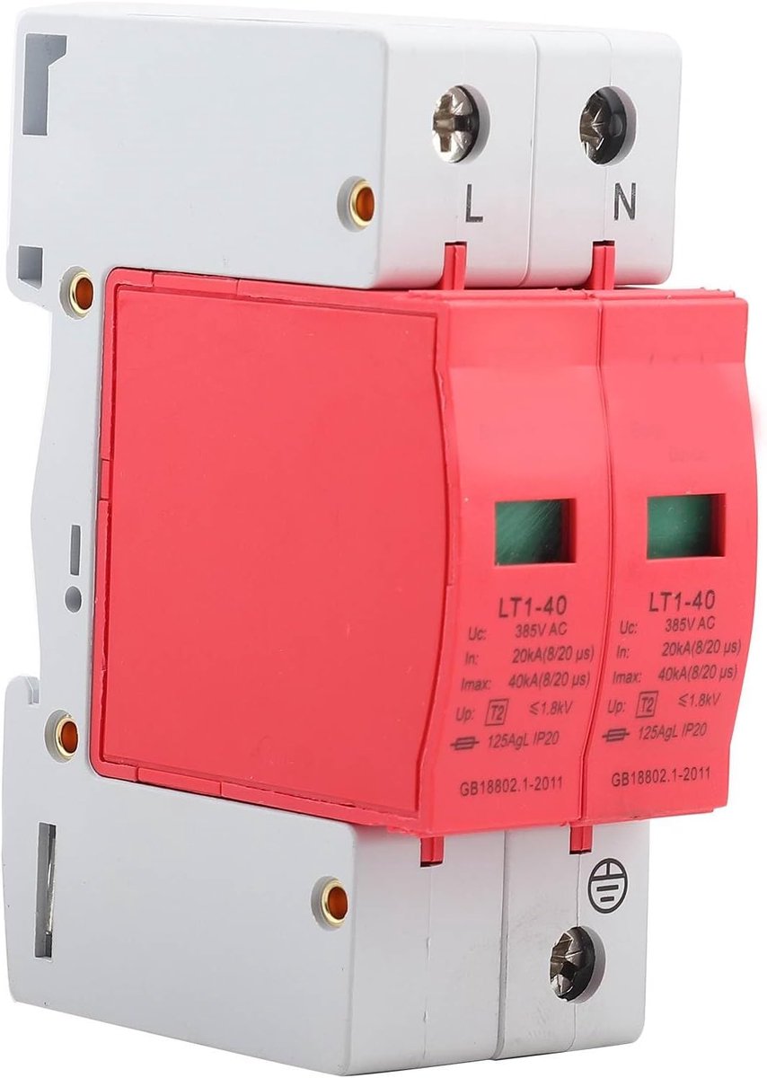SnelShoppen - Surge Bescherming Telefoon Flash Bescherming - 20KA 385V - Laagspanning Geleider - Veiligheid tegen Bliksem en Extreme Weersomstandighed